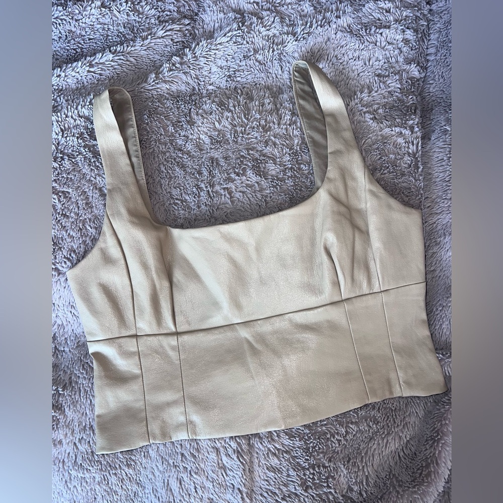 Wilfred leather feel bustier
